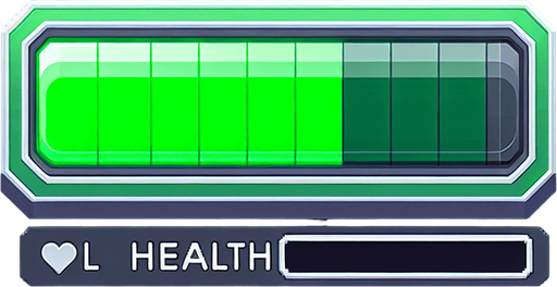 horizontal health level bar.