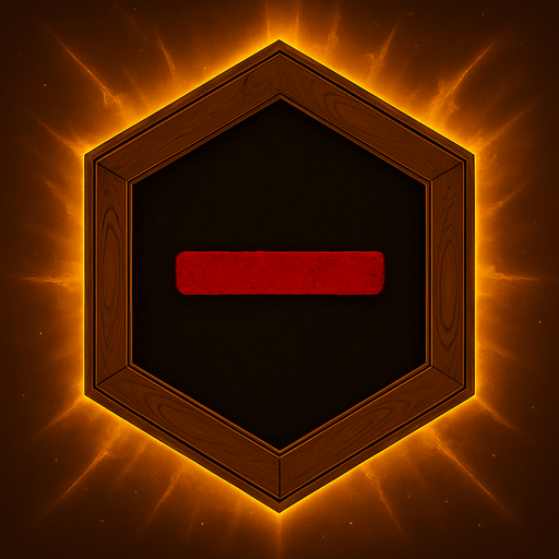 A frame that symbolizes that the element inside is penalized, unboosted, has a minus to its effect