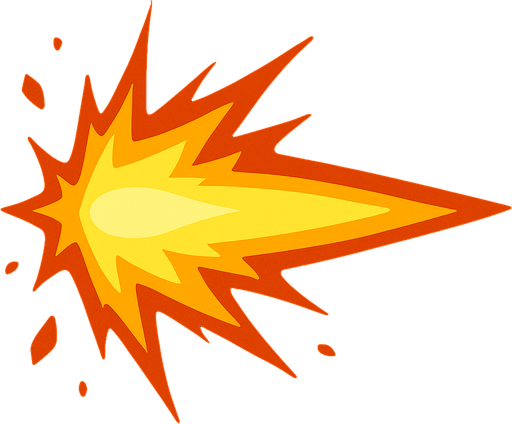 a muzzle flash.
In-Game asset.  2d.  High contrast.  No shadows