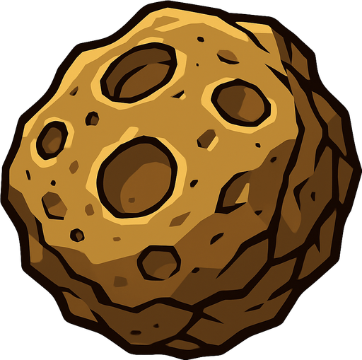 astroid remove background.
In-Game asset.  2d.  High contrast.  No shadows