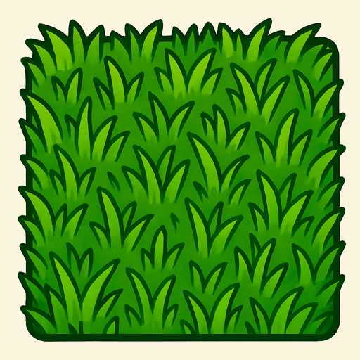 Çim zemin.
In-Game asset.  2d.  High contrast.  No shadows