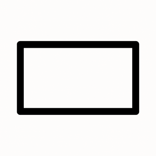 un rectangulo simple y con bordes negros.
In-Game asset.  2d.  High contrast.  No shadows