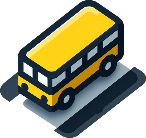 yellow bus symbol svg. roof. top down. Single Game Texture. In-Game asset. 2d. No shadows. flat. detailed