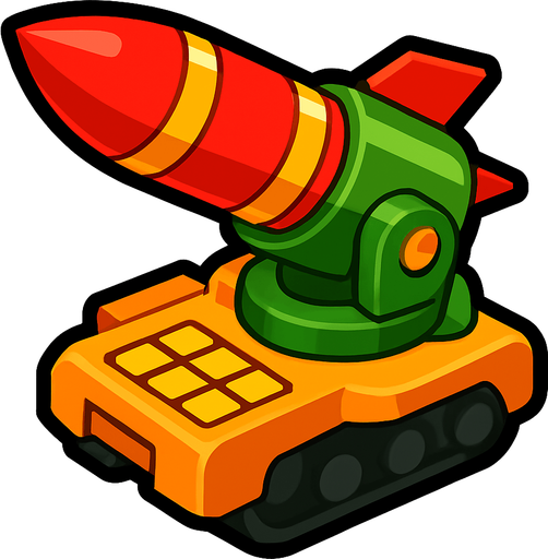 Missile launcher BTD6.
In-Game asset.  2d.  High contrast.  No shadows