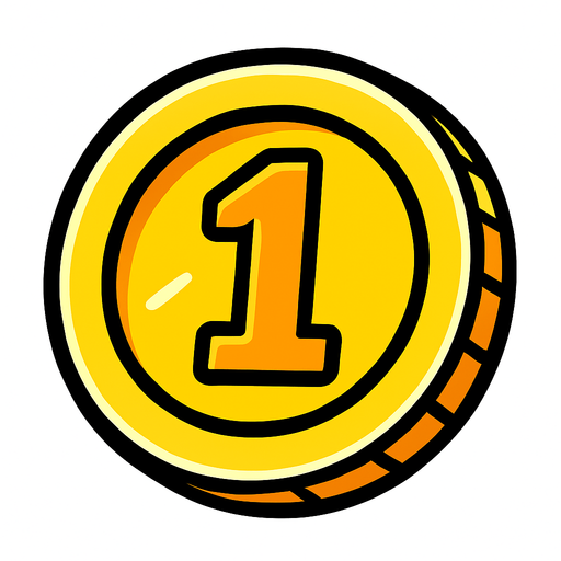 coin.
In-Game asset.  2d.  High contrast.  No shadows