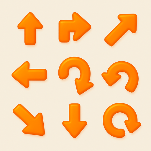 Orange arrow pack assets. Blur. HD color.
Single Game Texture. In-Game asset. 2d. Blank background. High contrast. No shadows.