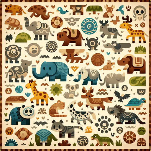 Animal.
Single Game Texture. In-Game asset. 2d. Blank background. High contrast. No shadows.