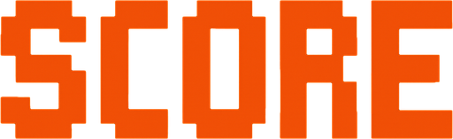 texto hecho con pixeles que diga score.
In-Game asset.  2d.  High contrast.  No shadows