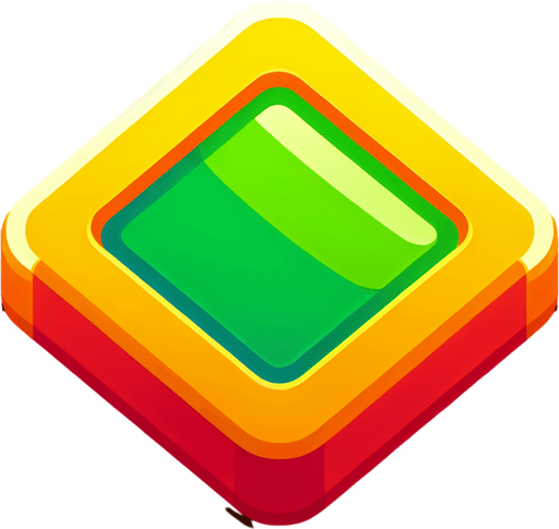 Simple flat icon, 200x200pixels, one bright color square with border. No shadows, top down view, transparent background.
Single Game Texture. In-Game asset. 2d. Blank background. High contrast. No shadows.