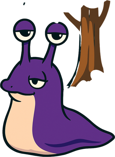 gambar 2d anime sifut slug di atas permukaan hutan.
In-Game asset.  2d.  High contrast.  No shadows