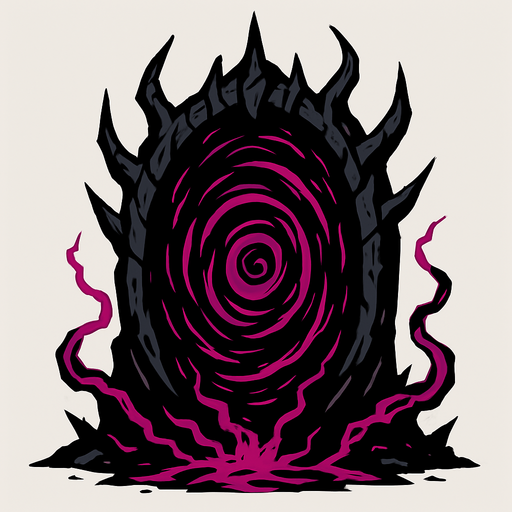 Portal siniestro.
In-Game asset.  2d.  High contrast.  No shadows