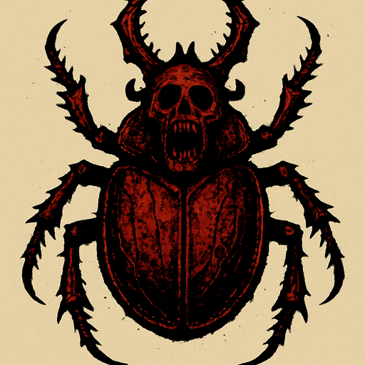 escarabajo de terror.
In-Game asset.  High contrast.  No shadows
