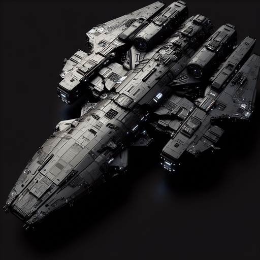 Spaceship.
Single Game Texture.  In-Game asset.  2d.  Blank background.  High contrast.  No shadows