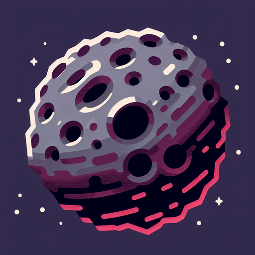 asteroid.
Single Game Texture.  In-Game asset.  2d.  No shadows