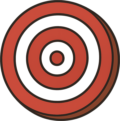 hedef tahtası. No background. Transparent background. Blank background. No shadows. 2d. In-Game asset. flat