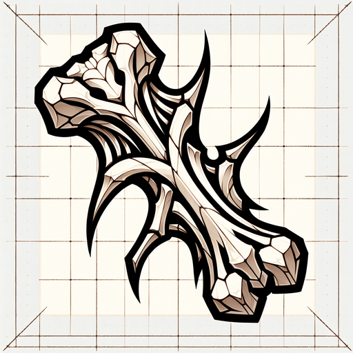 bone.
Single Game Texture. In-Game asset. 2d. Blank background. High contrast. No shadows.