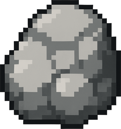 piedra de pixeles.
In-Game asset.  2d.  High contrast.  No shadows