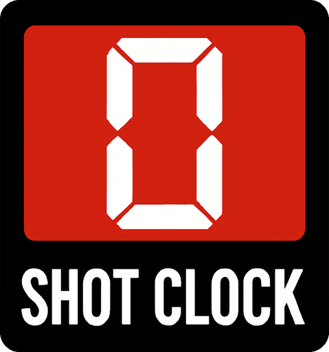 Basketball shot clock timer number 0.
In-Game asset.  2d.  High contrast.  No shadows