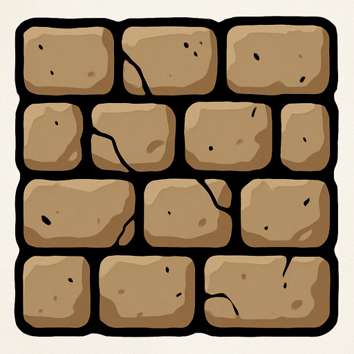 stone, cell for wall.
In-Game asset.  2d.  High contrast.  No shadows
