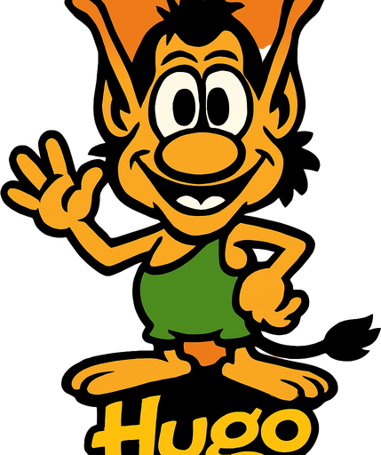 Hugo.
In-Game asset.  2d.  High contrast.  No shadows