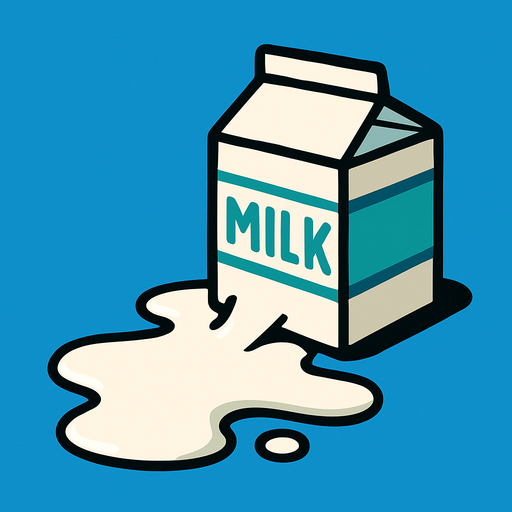 spilled milk.
In-Game asset.  2d.  High contrast.  No shadows