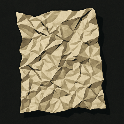 crumpled paper.
In-Game asset.  2d.  High contrast