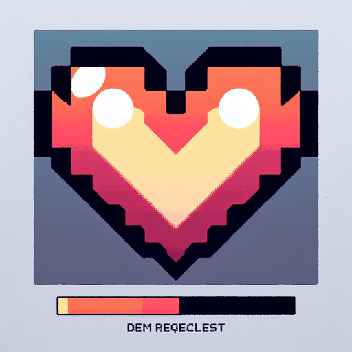 1 heart for lives in a video game
Single Game Texture. In-Game asset. 2d. Blank background. High contrast. No shadows.