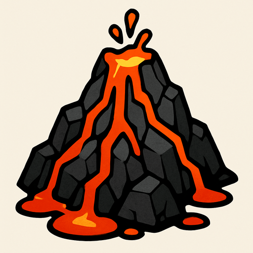 Stone volcanic.
In-Game asset.  2d.  High contrast.  No shadows