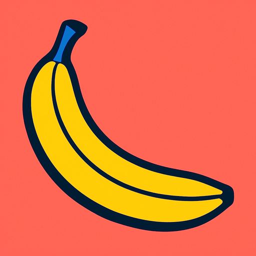 Banana.
2d.  High contrast.  No shadows