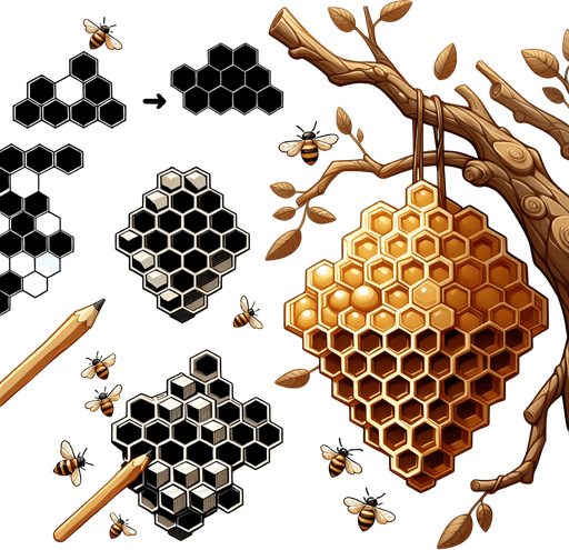 realistic honeycomb hanging from a tree.
In-Game asset. 2d. Blank background. High contrast. No shadows. No perspective.