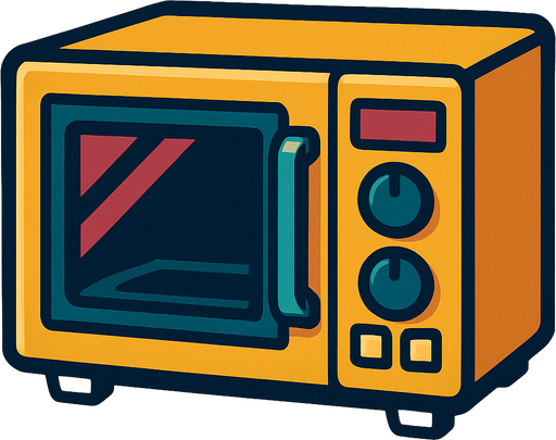 Microwave.
In-Game asset.  2d.  High contrast.  No shadows