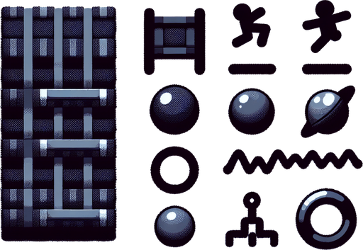 Jumper.
Single Game Texture. In-Game asset. 2d. Blank background. High contrast. No shadows.