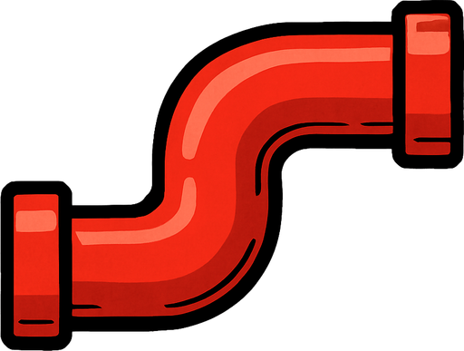 Red pipe.
In-Game asset.  2d.  High contrast.  No shadows