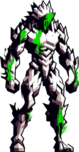 Make his body look destroyed, also make it cover with some green liquid