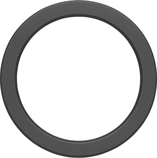 Grey circle with transparent inner place, front view