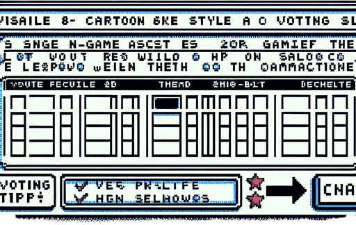 vote slip. cartoon. 8-bit..
Single Game Texture. In-Game asset. 2d. Blank background. High contrast. No shadows.