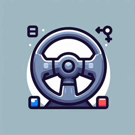 Simple Car Steering Wheel. In-Game asset. 2d. Blank background. Svg