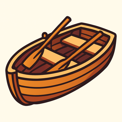 Boat.
In-Game asset.  High contrast.  No shadows. 2D