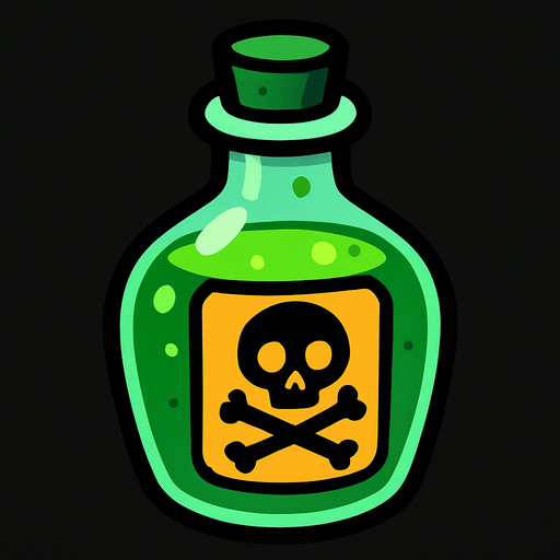 2d Poison.
In-Game asset.  2d.  High contrast.  No shadows