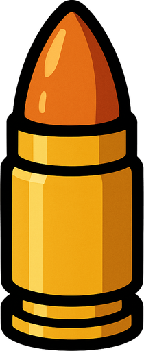 Bullet.
In-Game asset.  2d.  High contrast.  No shadows