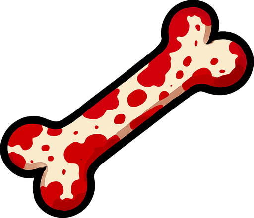 Kanlı kemik 2D. Top View..
In-Game asset.  2d.  High contrast.  No shadows
