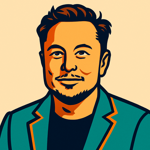 Elon Musk.
In-Game asset.  2d.  High contrast.  No shadows