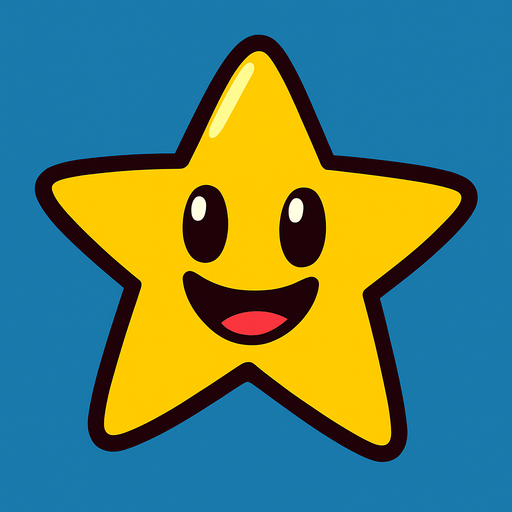 Estrella animada.
In-Game asset.  2d.  High contrast.  No shadows