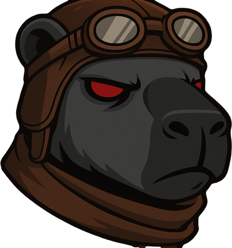 Ponle un gorro de piloto cafe  y una bufanda cafe. Simulando que es un piloto