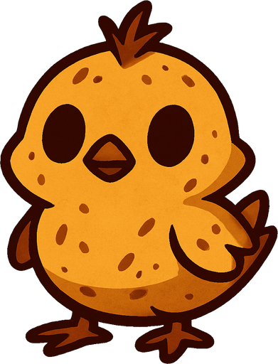 toprak civciv i.
In-Game asset.  2d.  High contrast.  No shadows