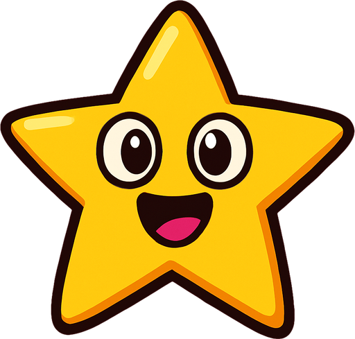 Estrella animada.
In-Game asset.  2d.  High contrast.  No shadows