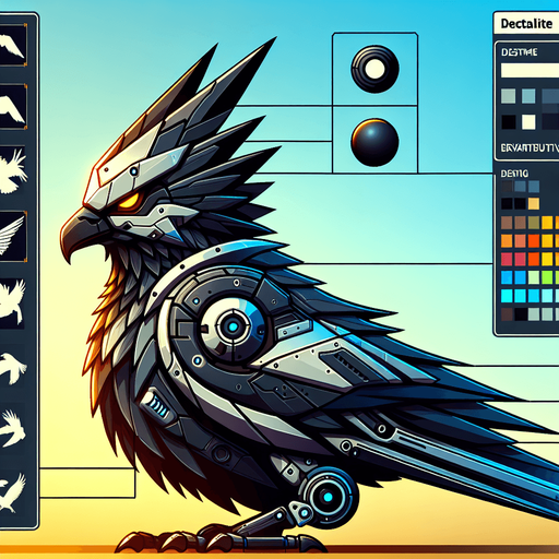 Sci Fi bird enemy. Side on 2D.
In-Game asset.  High contrast.  No shadows