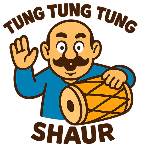 tung tung tung shaur meme.
In-Game asset.  2d.  High contrast.  No shadows