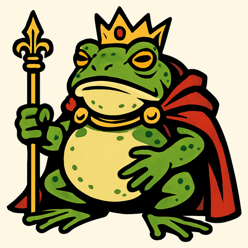 Kurbağa Lordu / Efsanevi Kurbağa.
In-Game asset.  2d.  High contrast.  No shadows