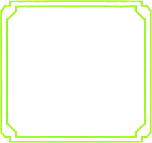 Recuadro de color negro con borde verde claro, que sea semi transparente en un 70% y que sea algo retro, apra menu de videojuego.
In-Game asset.  2d.  High contrast.  No shadows